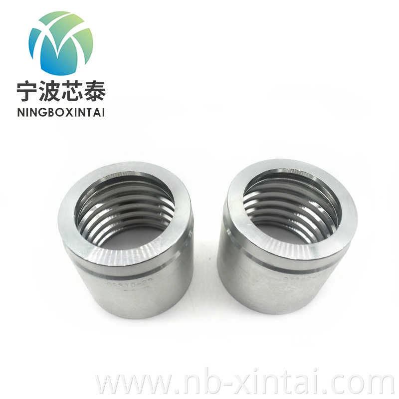 OEM Ningbo Customized for R2at/2sn Hose Fitting Crimping Carbon Steel/Brass Ferrules Hyaulic Hose Ferrule Fittings Female